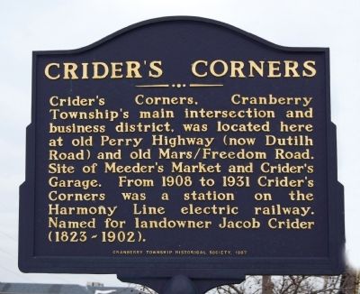 Crider's Corners Marker image. Click for full size.