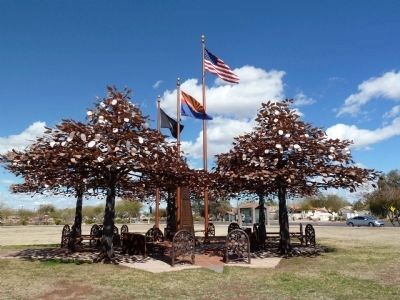 Veterans Memorial Monument Close-up image. Click for full size.