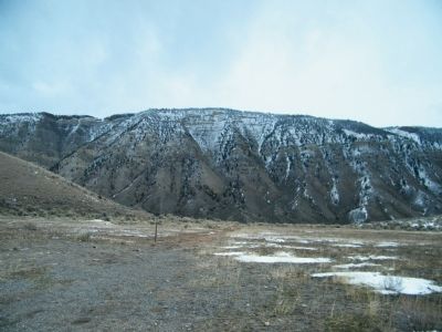 Mt. Everts mudslide area opposite the marker image. Click for full size.