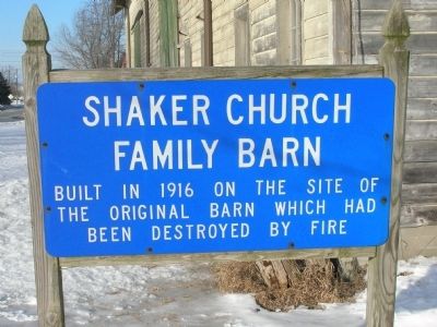 Shaker Church Family Barn Marker image. Click for full size.