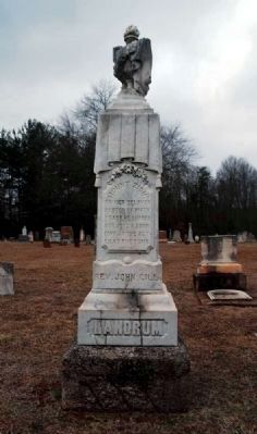 Rev. John Gill Landrum<br>Monument - East Inscription image. Click for full size.