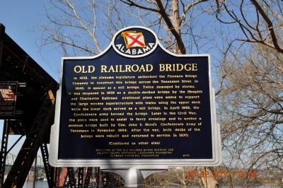 Old Railroad Bridge Marker (front) image. Click for full size.
