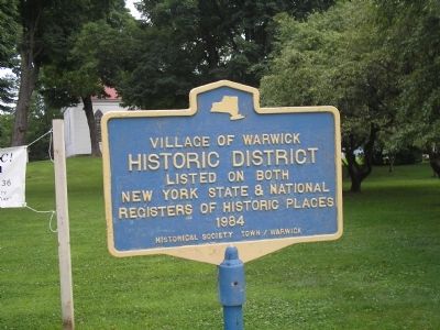 Warwick Historic District Marker image. Click for full size.