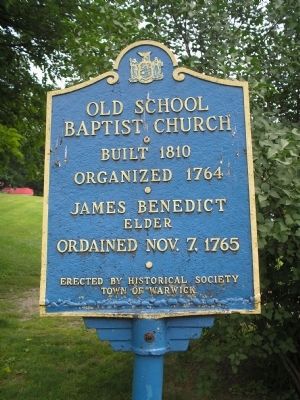 Old School Baptist Church Marker image. Click for full size.