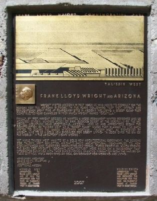 Frank Lloyd Wright and Arizona Marker image. Click for full size.