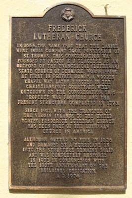 Frederick Lutheran Church Marker image. Click for full size.