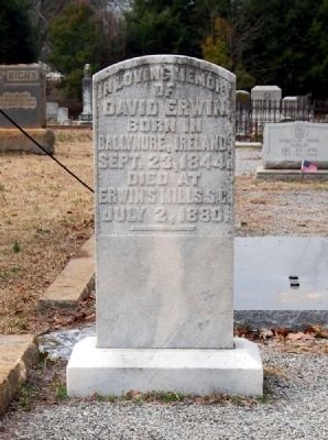David Erwin Tombstone image. Click for full size.