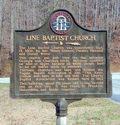 Line Baptist Church Marker image. Click for full size.