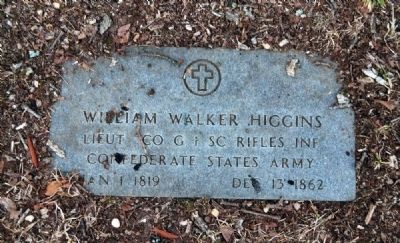 William Walker Higgins Tombstone. Click for full size. William Walker Higgins Tombstone image. Click for full size.