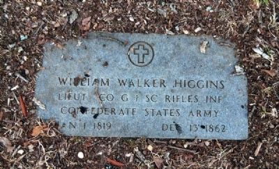 William Walker Higgins Tombstone image. Click for full size.