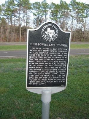 Chief Bowles' Last Homesite Marker image. Click for full size.