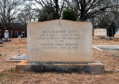 William Robert Dunn and<br>Hibernia Emma Barmore Tombstone image. Click for full size.