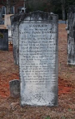 Nancy Jane Donnald Tombstone<br>Carved by W.T. White image. Click for full size.