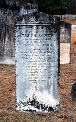 James Agnew Tombstone image. Click for full size.