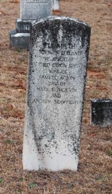 Elizabeth Agnew Tombstone image. Click for full size.