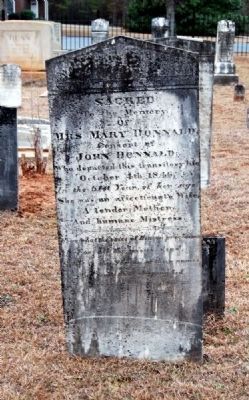 Mary Donnald Tombstone<br>Carved by W.T. White image. Click for full size.