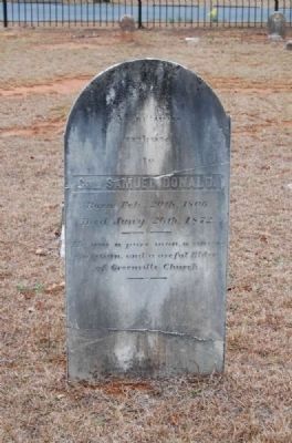 Col. Samuel Donald Tombstone image. Click for full size.