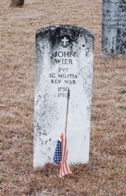 John Wier Tombstone. Click for full size. John Wier Tombstone image. Click for full size.
