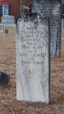 Mary Wier Tombstone. Click for full size. Mary Wier Tombstone image. Click for full size.