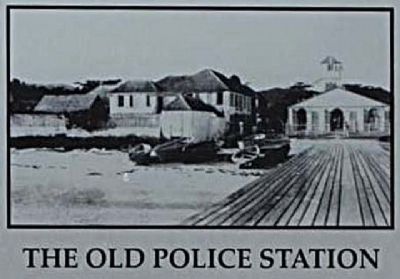 The Old Police Station Marker, close-up image. Click for full size.
