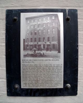 Bowers Brothers Coffee and Tea Building Marker image. Click for full size.