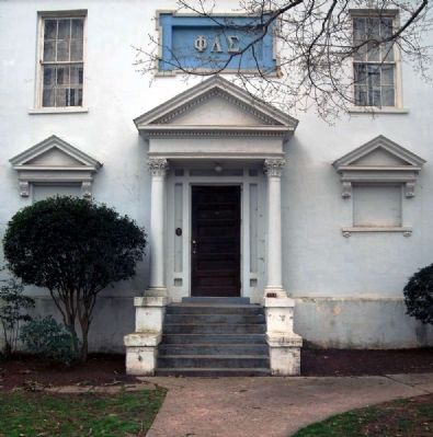 Philomathean Literary Society Hall (1859)<br>Northeast Entrance image. Click for full size.