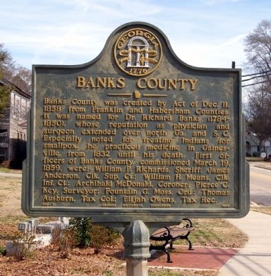 Banks County Marker image. Click for full size.