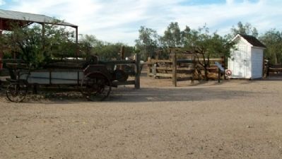 Corrals and Tack House and Marker image. Click for full size.
