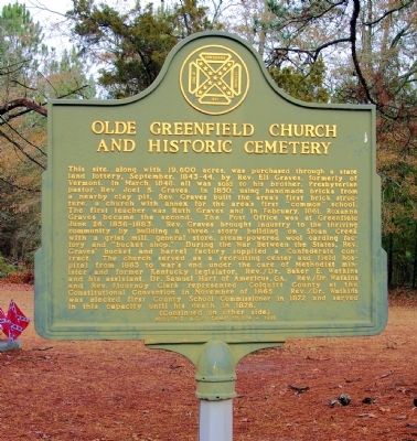 Olde Greenfield Church and Historic Cemetery Marker image. Click for full size.