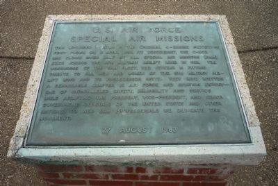 U.S. Air Force Special Air Missions Marker image. Click for full size.