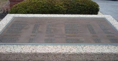 Nearby memorial plaque displaying the names of U.S. Air Force Medal of Honor recipients. image. Click for full size.