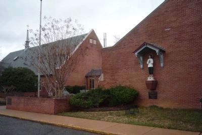 Marker and icon of Saint Lorenzo at St. Columba Church, Oxon Hill, MD. Click for full size. Marker and icon of Saint Lorenzo at St. Columba Church, Oxon Hill, MD image. Click for full size.