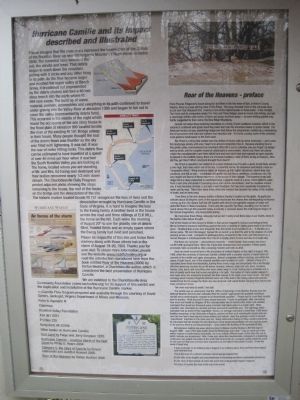 Hurricane Camille Information posted on the wayside kiosk image. Click for full size.