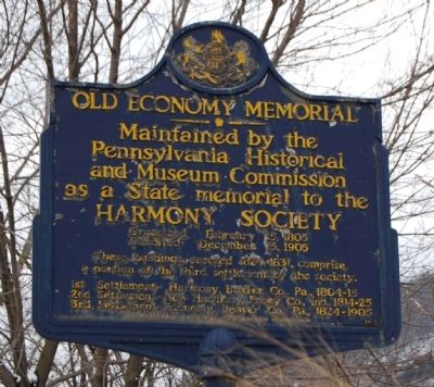 Old Economy Memorial Marker image. Click for full size.