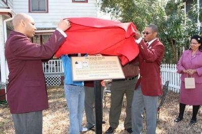 81 Bridge Street Marker unveiling image. Click for full size.
