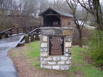 Harrisburg Covered Bridge Marker. Click for full size. Harrisburg Covered Bridge Marker image. Click for full size.