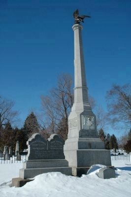 Col. Ellsworth plot in the Hudson View Cemetery image. Click for full size.