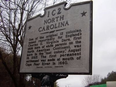 North Carolina Marker. Click for full size. North Carolina Marker image. Click for full size.