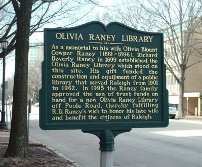 Olivia Raney Library Marker image. Click for full size.