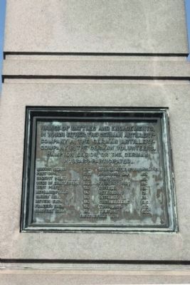 German Confederate Soldier's Monument , south face image. Click for full size.