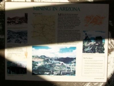 Mining in Arizona Marker image. Click for full size.