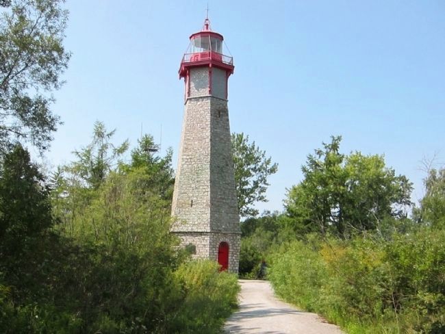 Gibraltar Point Lighthouse (1808) and the Lake Light Marker. Click for full size. Gibraltar Point Lighthouse (1808) and the Lake Light Marker image. Click for full size.