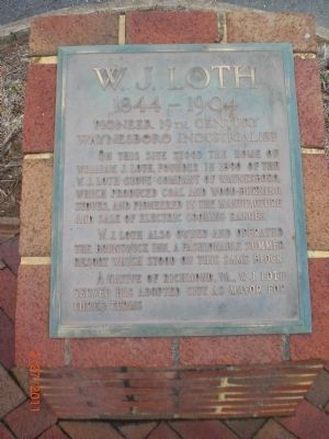 Willam J. Loth House Marker. Click for full size. Willam J. Loth House Marker image. Click for full size.