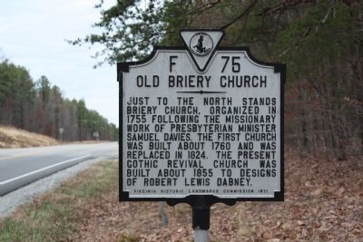 Old Briery Church Marker. Click for full size. Old Briery Church Marker image. Click for full size.