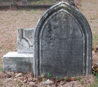 Capt. George Allen Wardlaw<br>Tombstone image. Click for full size.