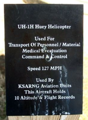 UH-1H Huey Helicopter Marker image. Click for full size.