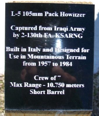 L-5 105mm Pack Howitzer Marker image. Click for full size.