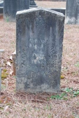 Pvt. James Clark Allen<br>Tombstone image. Click for full size.