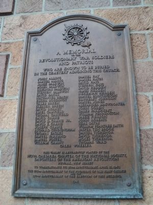 Revolutionary War Soldiers and Patriots Memorial Marker image. Click for full size.