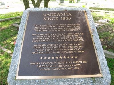Manzanita Marker image. Click for full size.